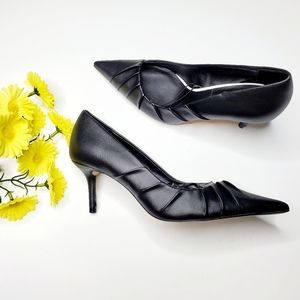 NWT Zara Black Ruched Detail Heels
